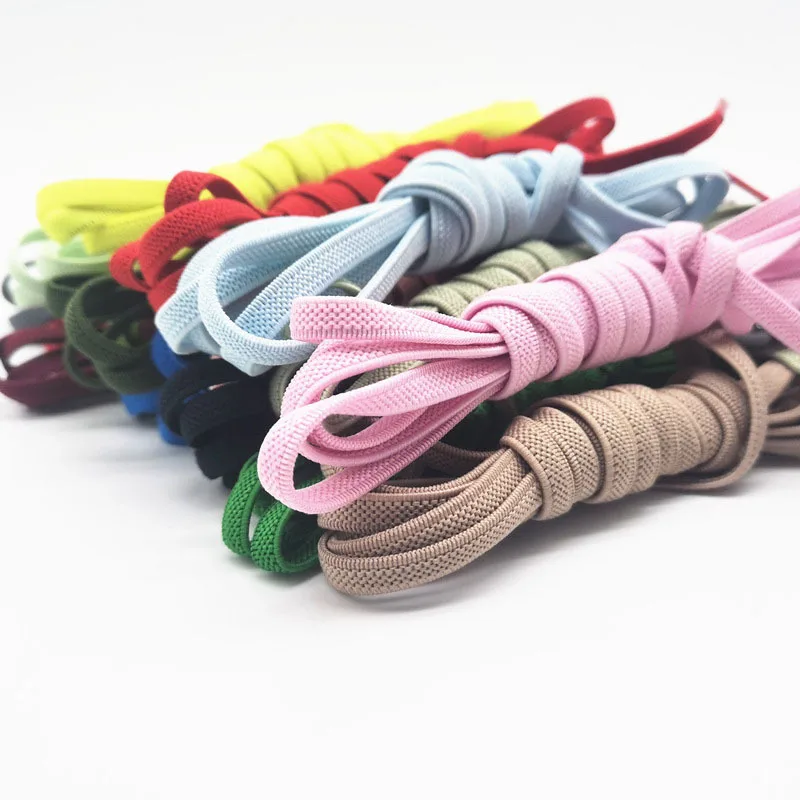Custom Length Colored Flat Elastic Cord Rope Waxed Finish Drawstrings for Sports Woven 100% Polyester Waterproof Coated Rope