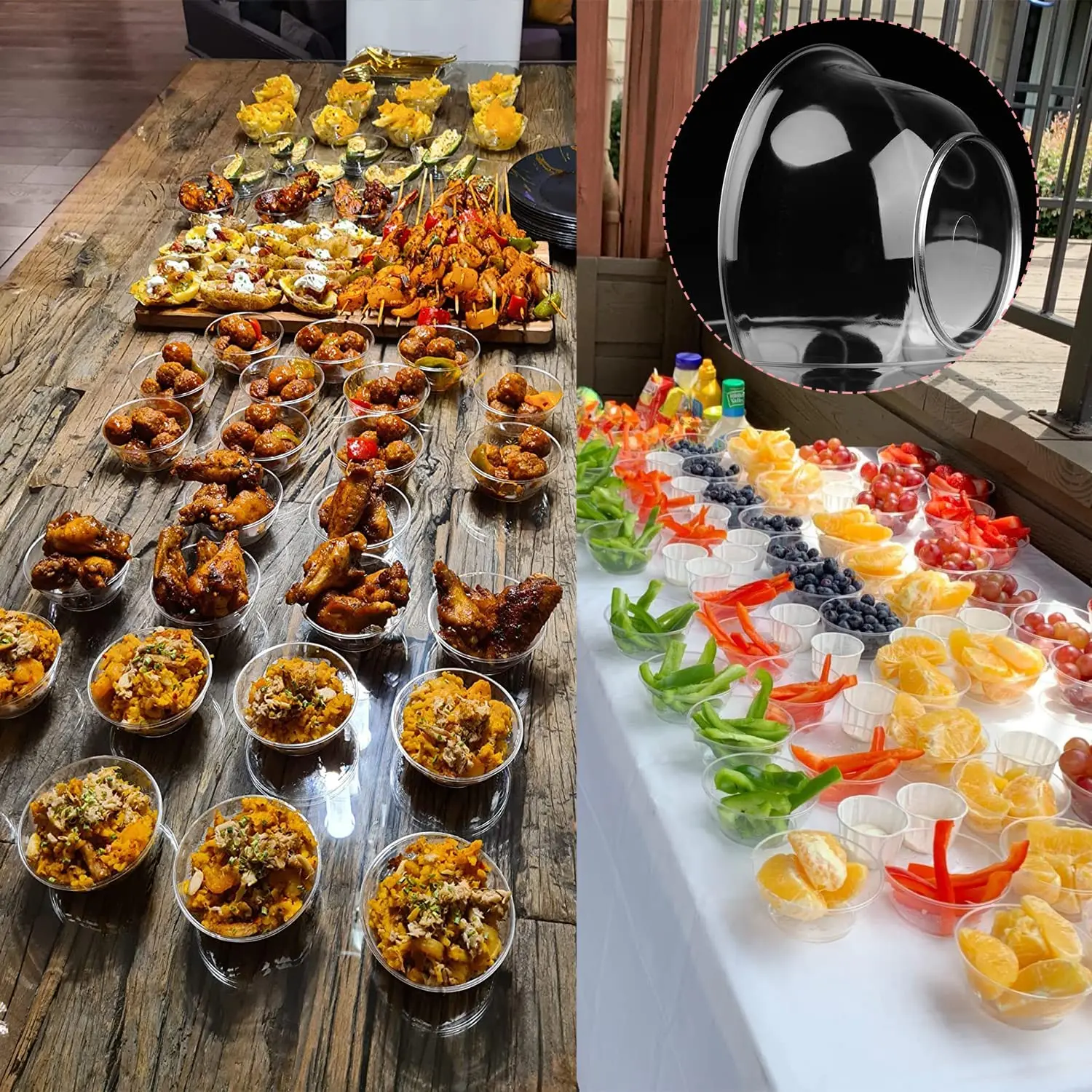 High Quality Custom Printing Plastic Jelly Desserts Cup Round Ice Cream Dessert Takeaway Bio Disposable Plastic Cup Bowl