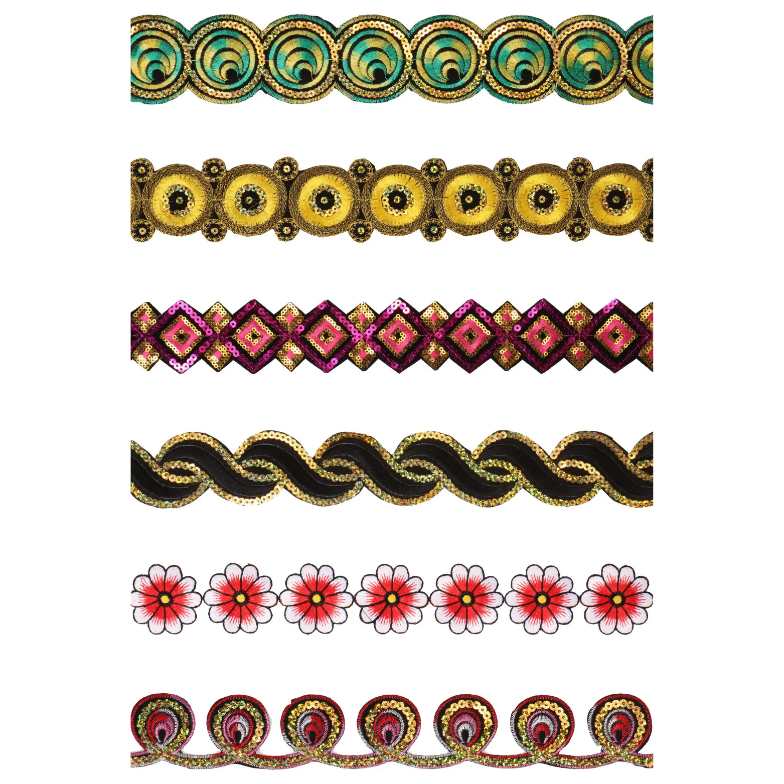 Didamao Trenzado Jacquard Ribbon Trimming Custom Embroidery Braided Lace Trim