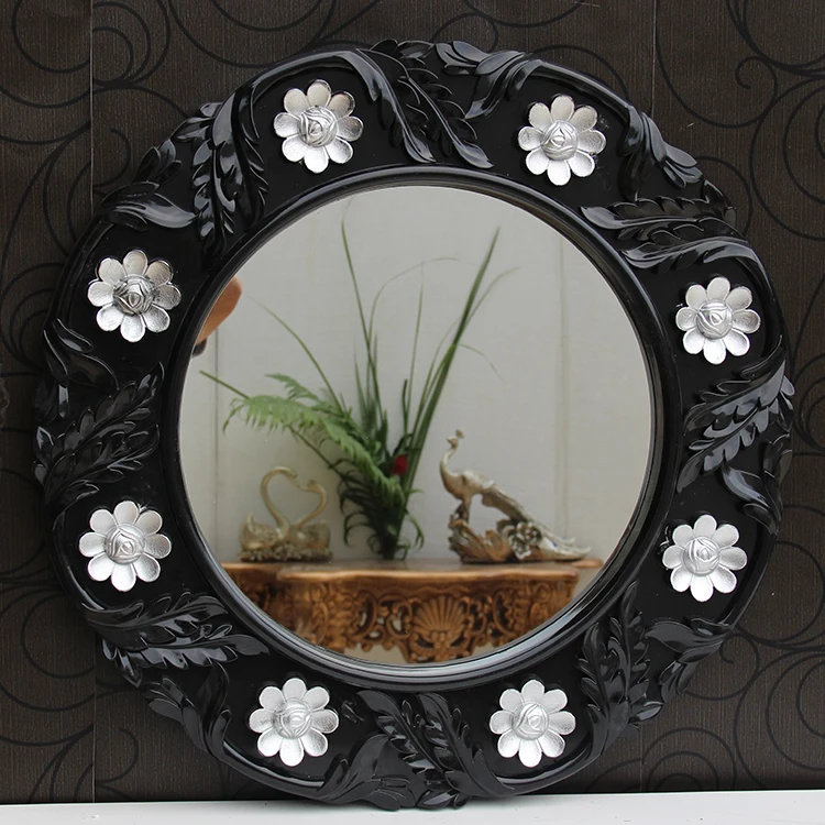 Large Antique Bathroom Decorative Wall Hanging Round Hotel Mirror With the White