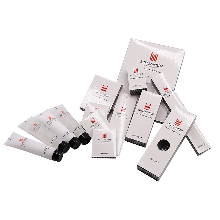 Hotel wholesale OEM logo Dental Kit And Vanity Hygiene Toiletries Kit Hotel Disposable Amenities Set For Bathroom.