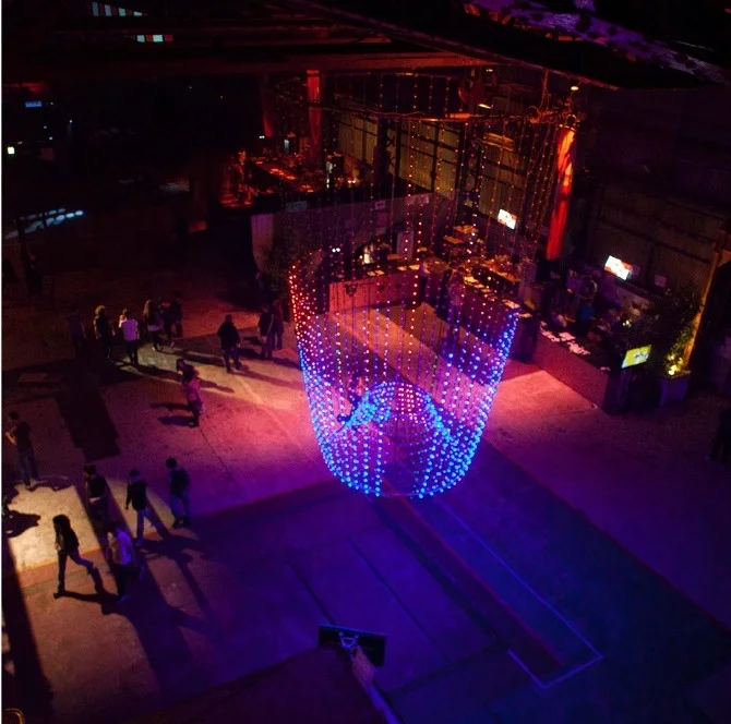 Пользовательские RGB 360 градусов украшения 50 мм Диаметр полноцветный dmx 3d светодиодный пиксельный шар