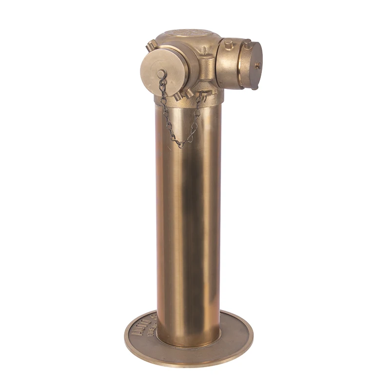 Copper pipe Brass  Siamese Connection with Clapper  angle body FDC with Tube and plate