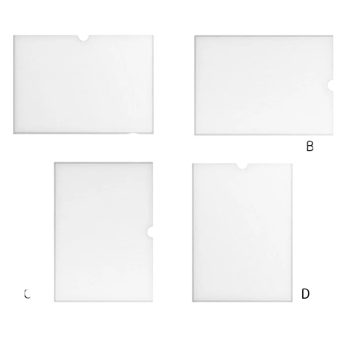 custom sizes high transparent acrylic wall pocket with slot for photo/card/ advertising display