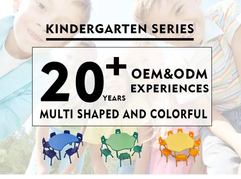 Modern U-Shaped Preschool Table and Chair Set for Kids for Kindergarten School & Daycare Red Color Preschool Wooden Table