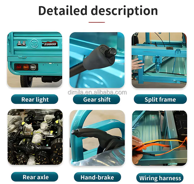 New design Cargo Tricycle 1000W 60V Loading Cargo Open Model Tricycle Suitable For Adults high quality