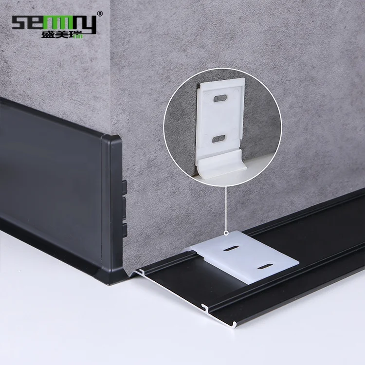 Beautiful colors skirting board Aluminium profile kitchen cabinet baseboard Wall Skirting Board 6063 aluminium skirting board