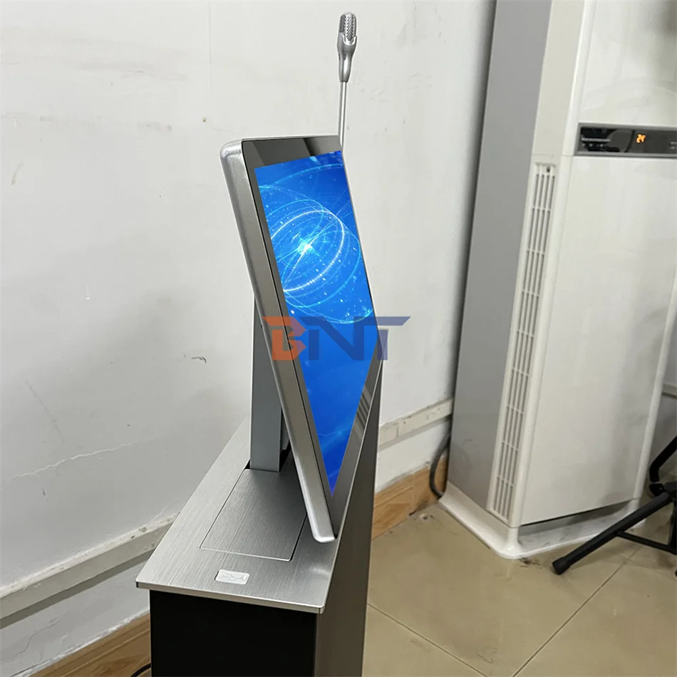 Motorised Monitor Stand For Conference Integration Video Conferencing Equipment Lcd Monitor Lift Mechanism