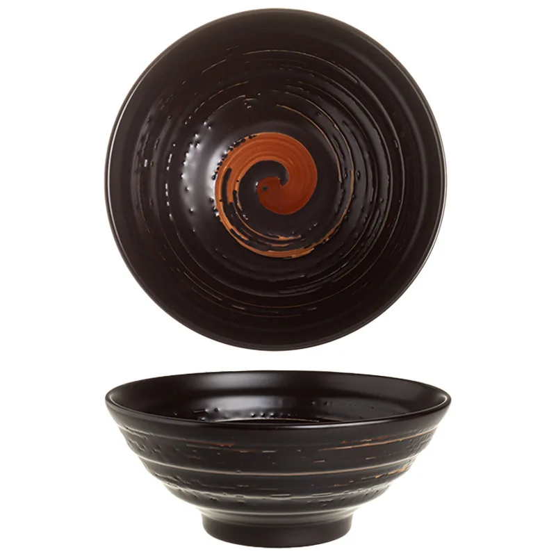 Japanese style 1000 ml Wholesale noodle soup bowls porcelain bowl ramen thread ceramic ramen bowl noodle for restaurant/hotel