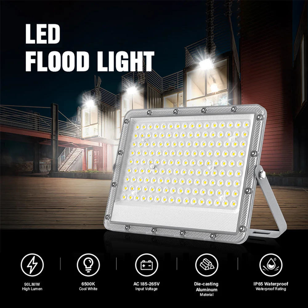 KCD IP65 Waterproof Outdoor High Lumens Super Brightness More Powerful Cool Design 30w 50w 60w SMD LED Flood Light