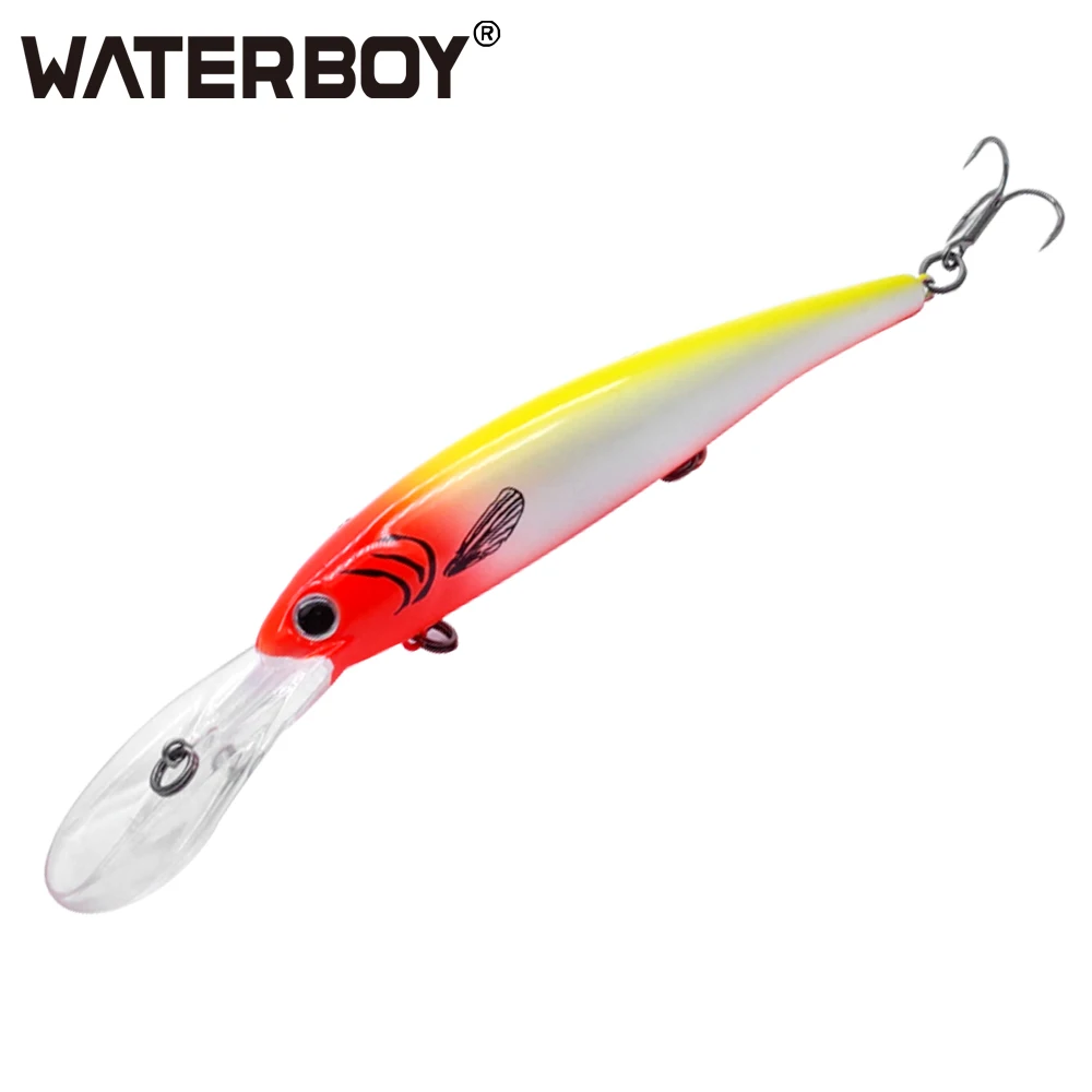 WATERBOY Long Lip Plastic Fishing Hard Lure 12cm 20g Pesca Isca Artificial Fish Minnow Lure Swim Bait