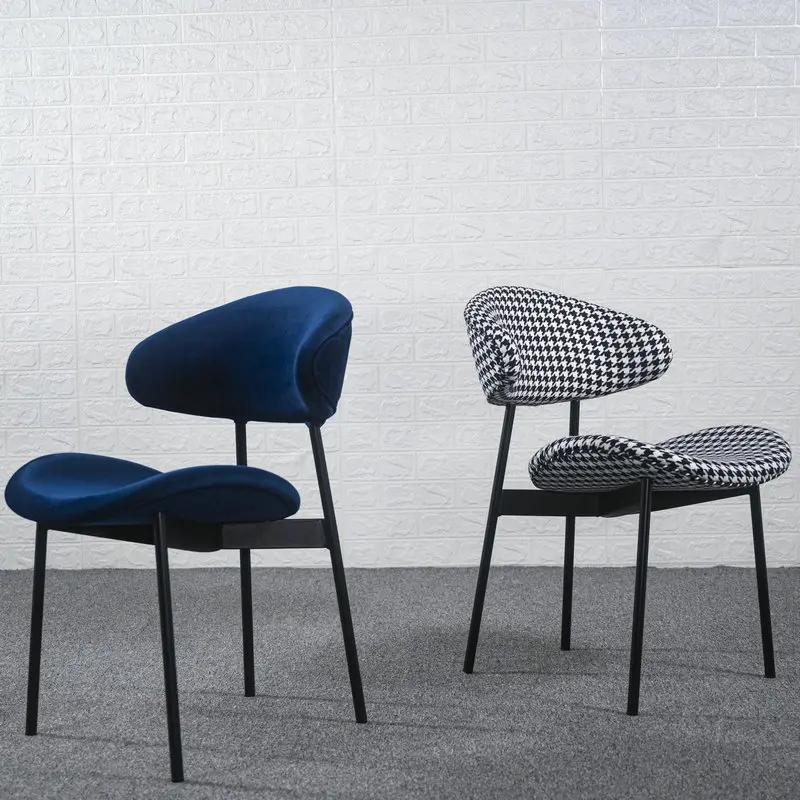 Factory Wholesale Cafe Restaurant Soft Backrest Home Dining Chair Mahjong Chair Light Luxury Dining Table Chair