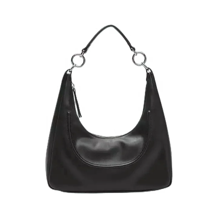 Fashion handbag Sustainable Large Pu Leather Hobo Shoulder Tote Bags Custom Logo