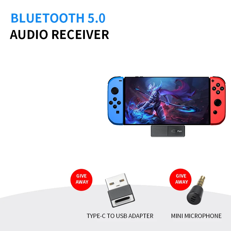  Беспроводной аудио передатчик Plug and Play PS4 адаптер Type-C к BT для Nintendo