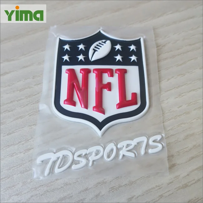 Custom LOGO soft iron on 3D PVC TPU patch badge embossing clothing label