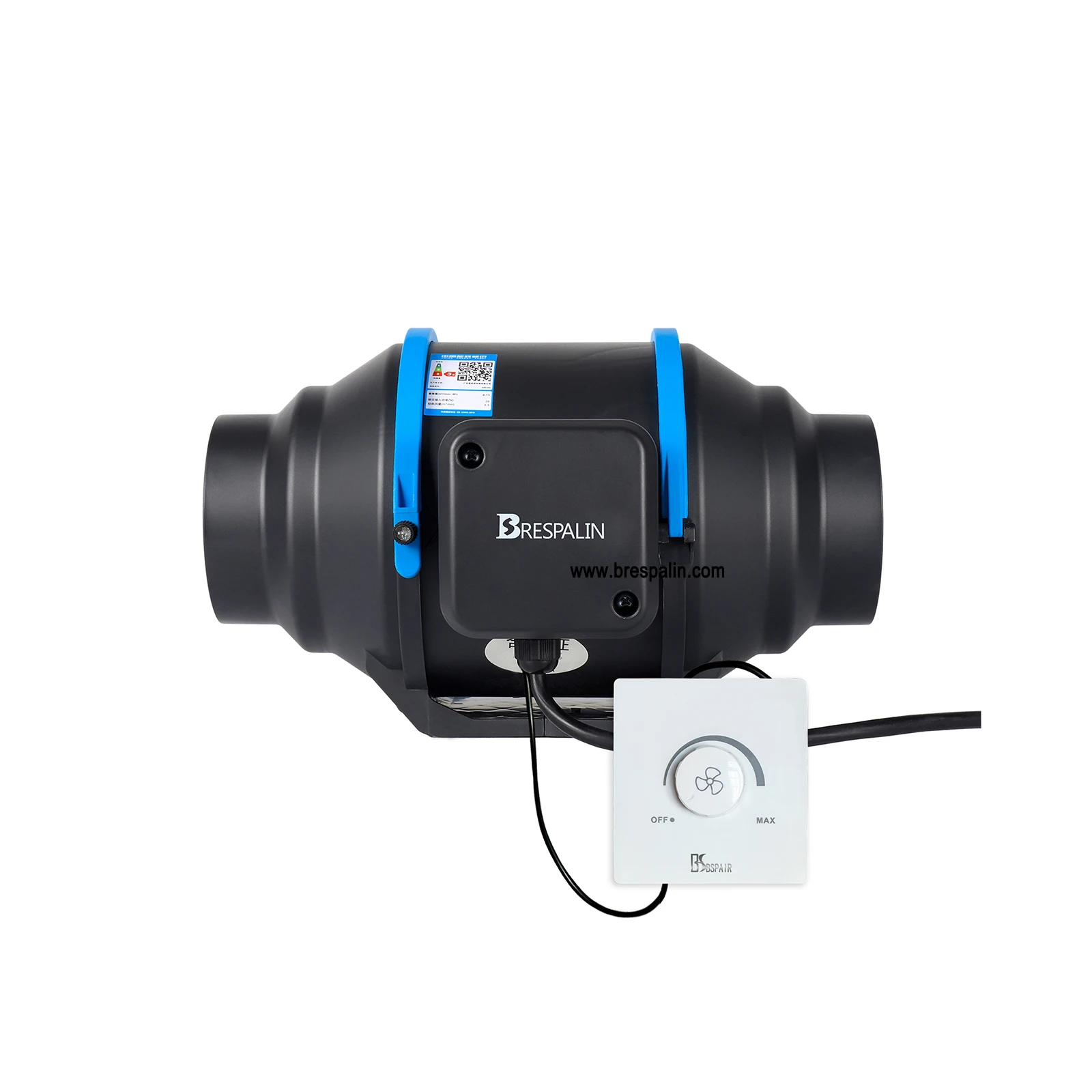 4-10inch EC Silent Mixed Flow In-line Fan with Stepless Speed Regulator