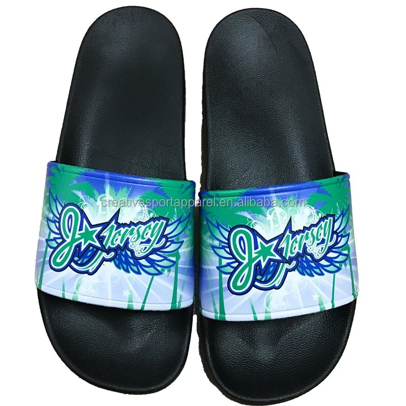Custom sublimation logo cheerleading slippers