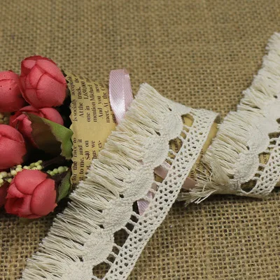 Лидер продаж, вязаная крючком кружевная отделка из 100% хлопка для одежды