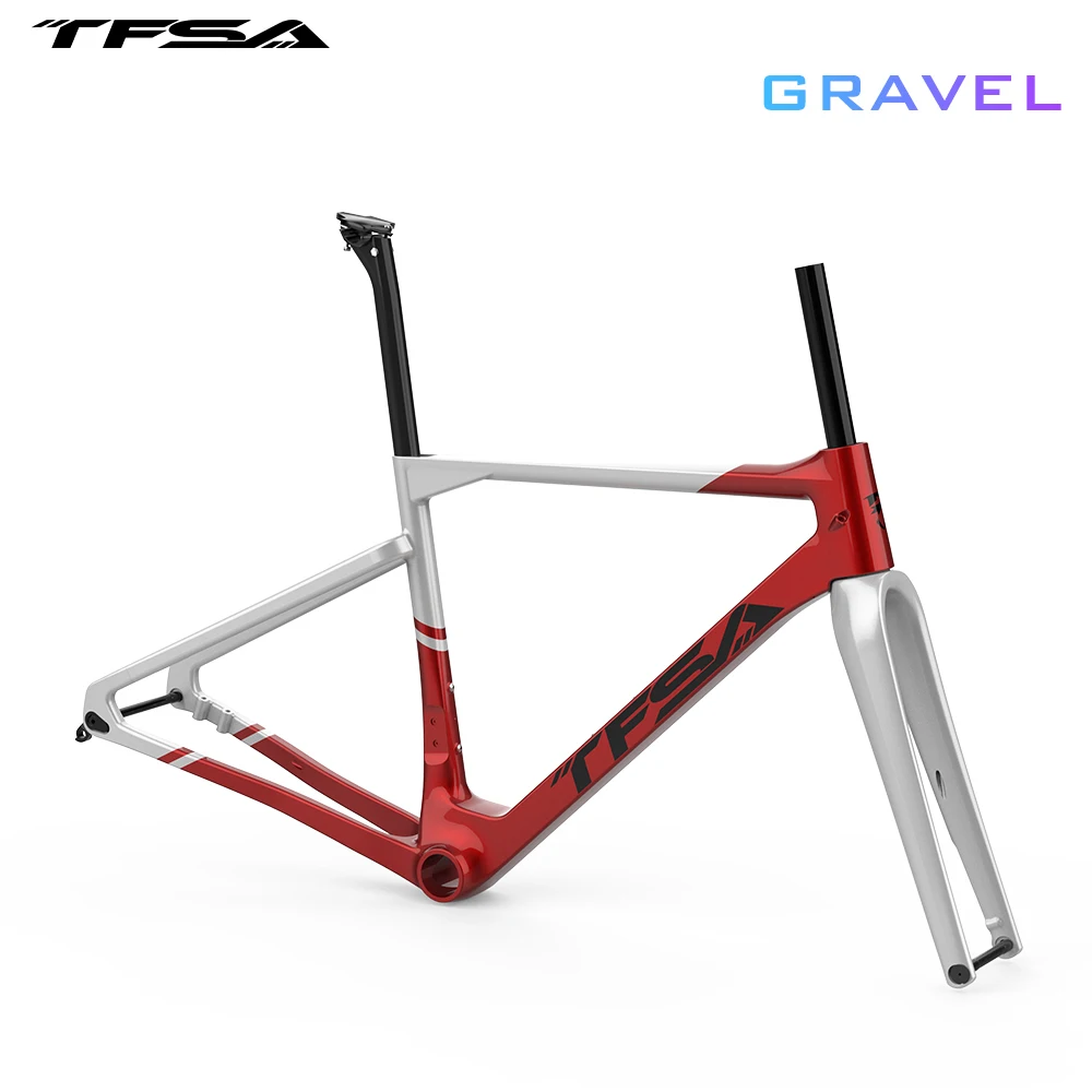 2024 TFSA новый продукт карбоновая гравийная рама для велосипеда BB386 700 * 42C MTB 650B 2 1 велосипедная Рама гравийного