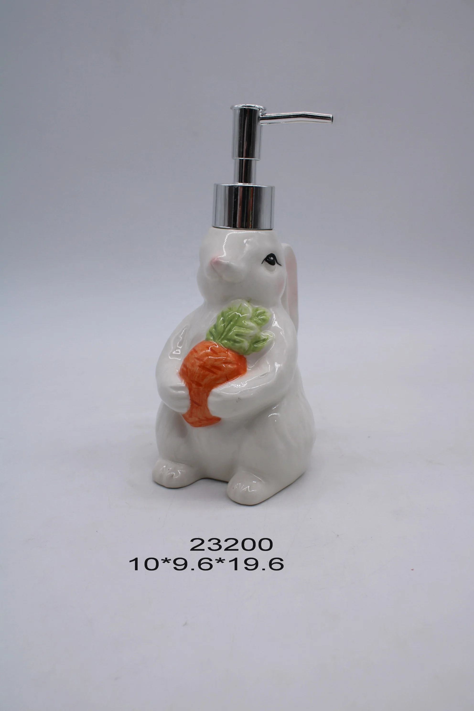hot sell  Cute Cartoon hand-paint  rabbit shape dispenser  dolomite Easter bathroom set