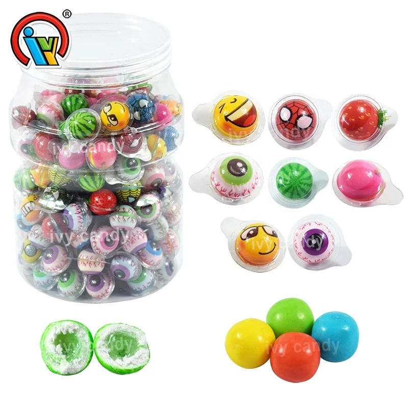 New arrival 2g mini size eyeball bubble gum with jam China supplier