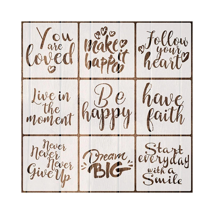 Customizable designs laser cut eco friendly mylar material stencils