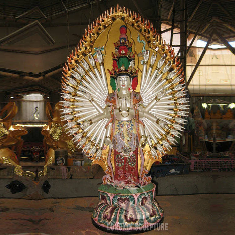 Antique Indoor Bronze Sculpture Gold Plated Buddha Sculpture for Sale