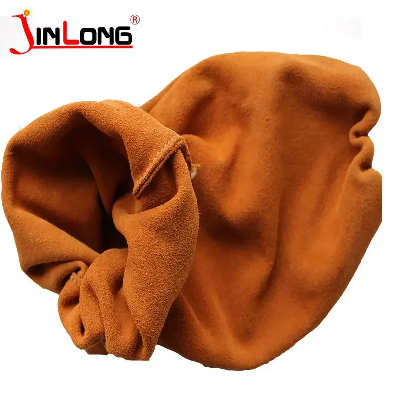 Anti cutting and high temperature resistance cow leather welding protective sleeve for welding welder