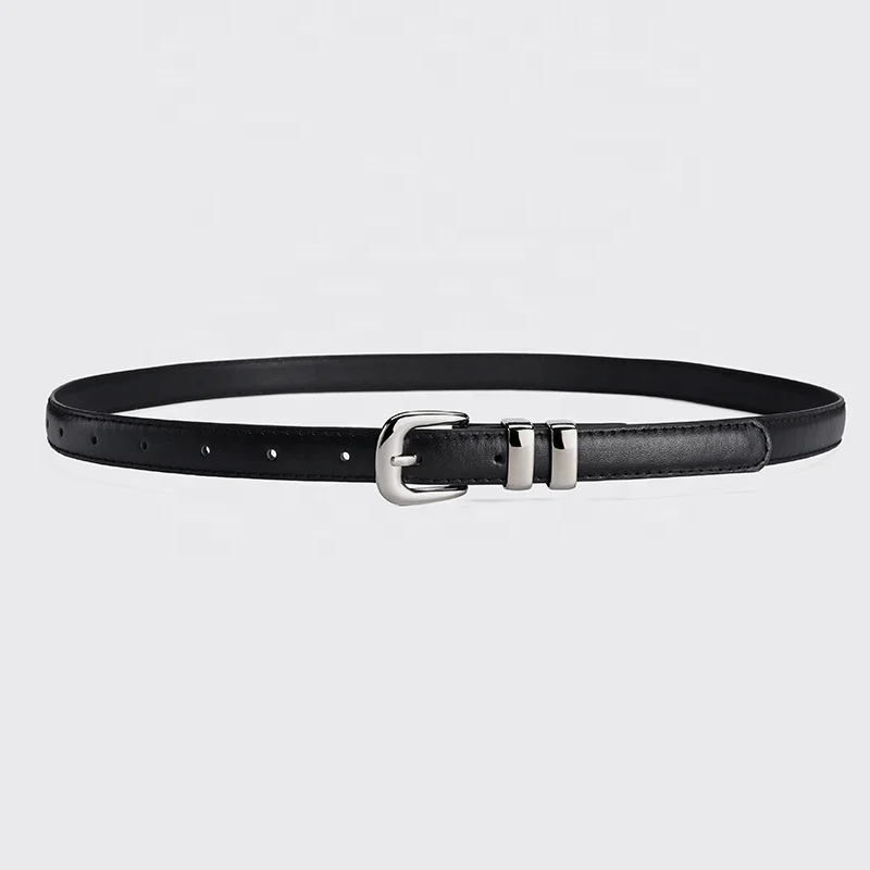 2023 New Products 1.8cm Wide Skinny PU Faux Leather Belt Dresses Thin Waist Belt for Women