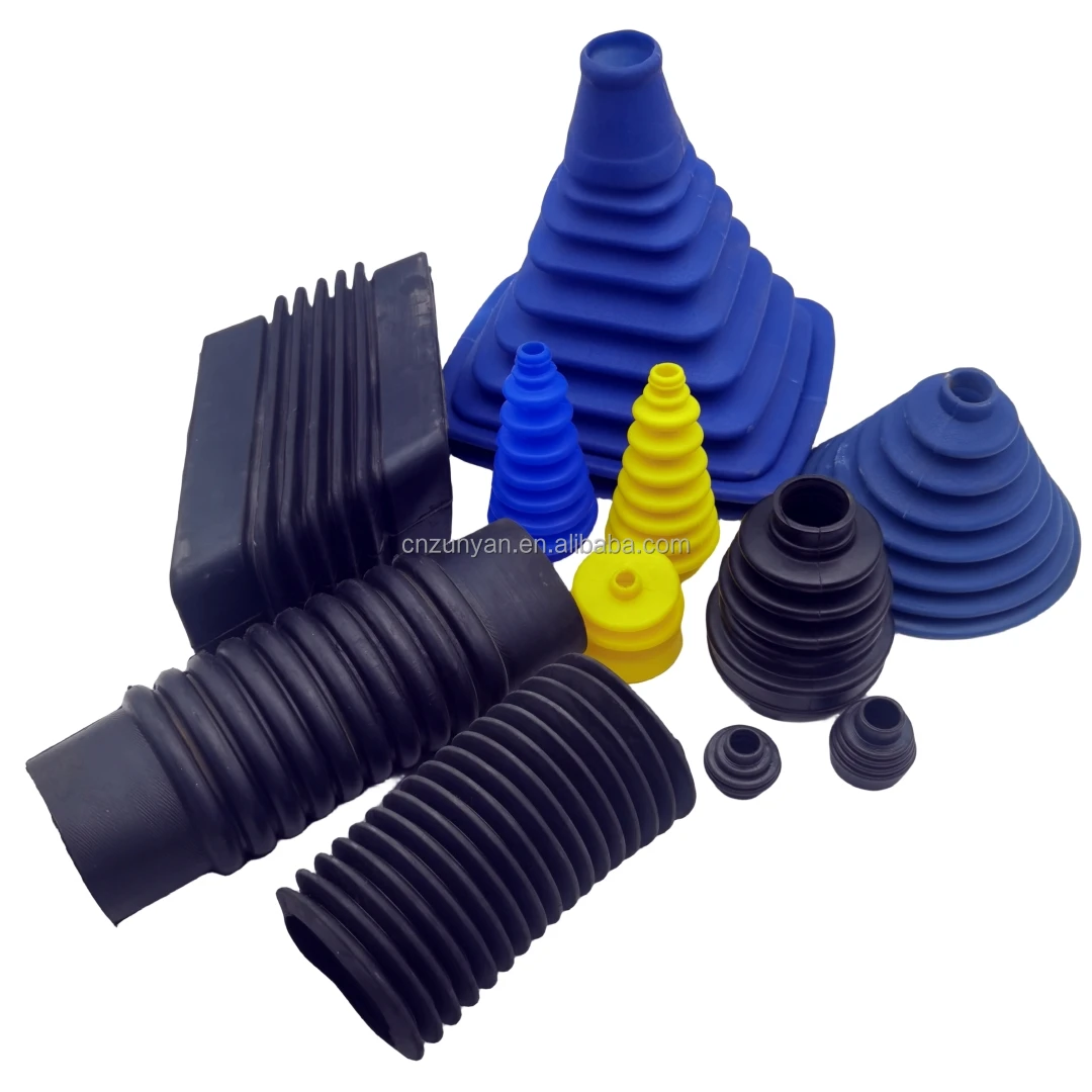 Compression Molded Custom Waterproof Dustproof Flexible Dust Cover Epdm Rubber Bellow
