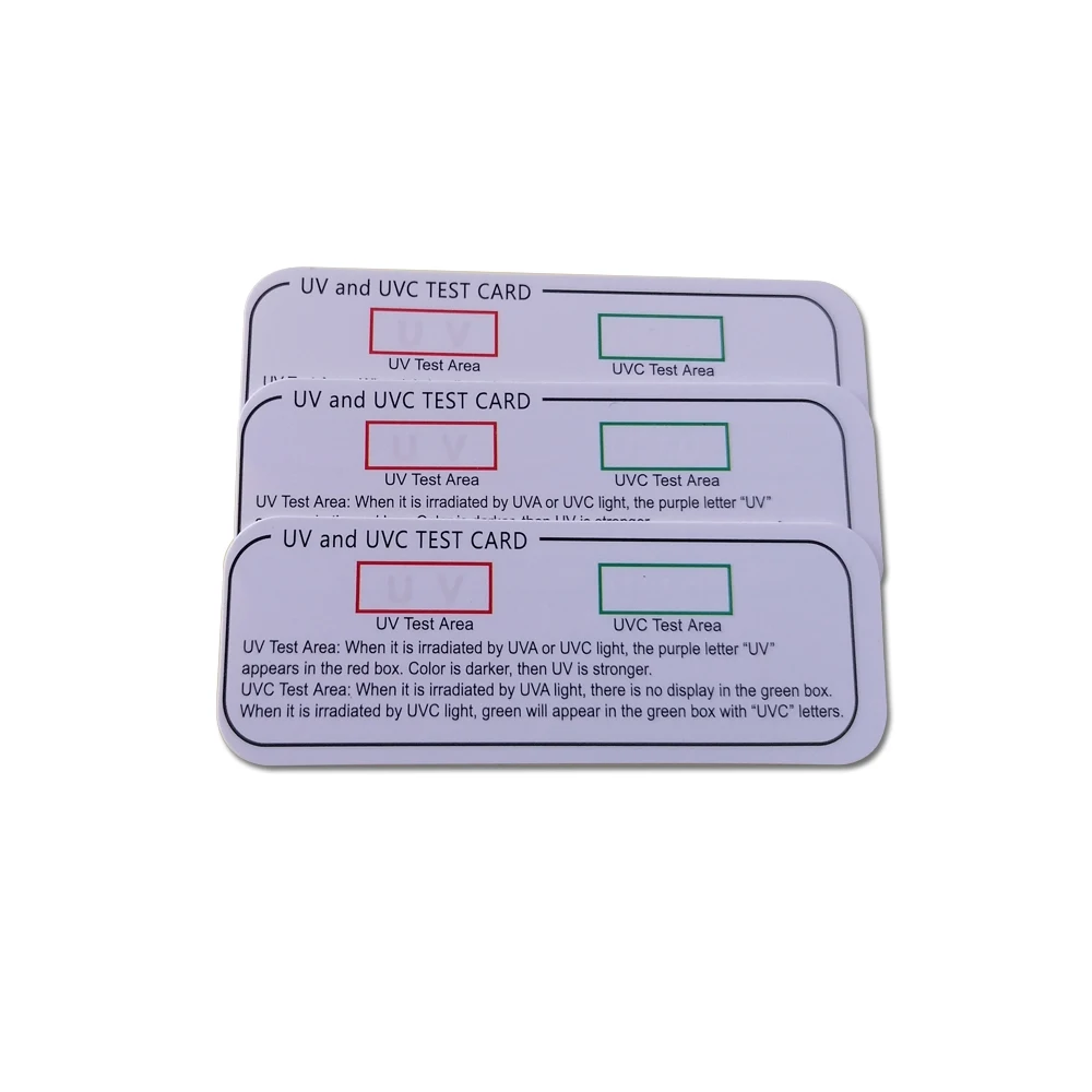 UVC Disinfection Lamp Test Card LED UV Strength Card for Gift Giving