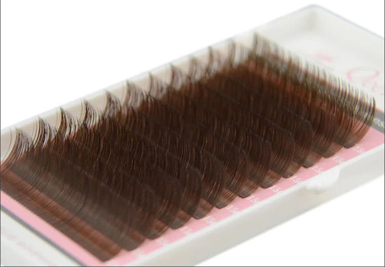 Real handmade 3d mink privte label brown eyelash extension J B C D curl