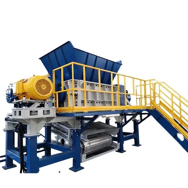 
Automatic high power sheet metal shaving Scrap metal scrap shredder double shaft shredder recycling machine for sale 