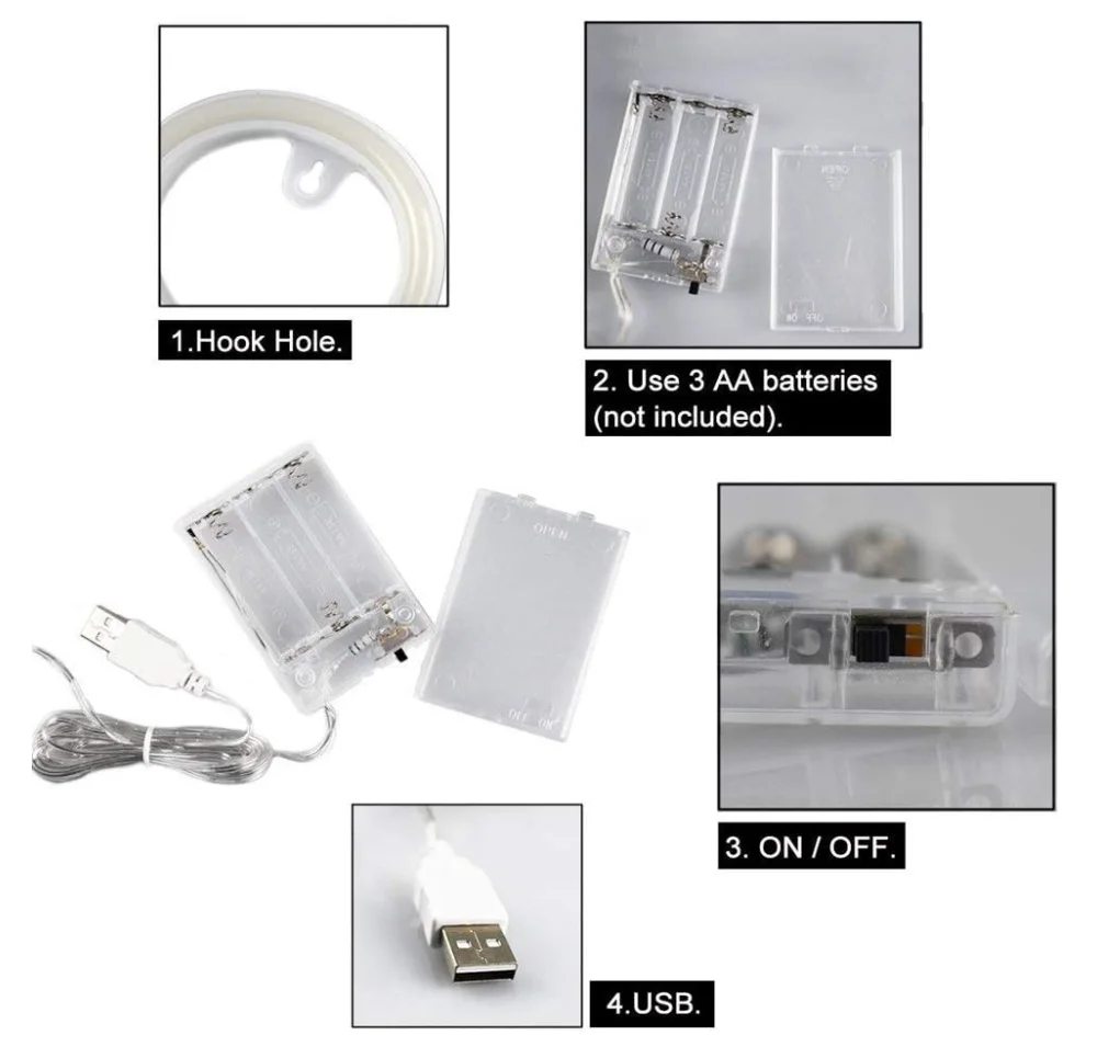 Marquee Letter Lights Battery Operated Usb Happy Birthday Wedding Christmas Wall Room Decoration Led Letter Neon Sign Light