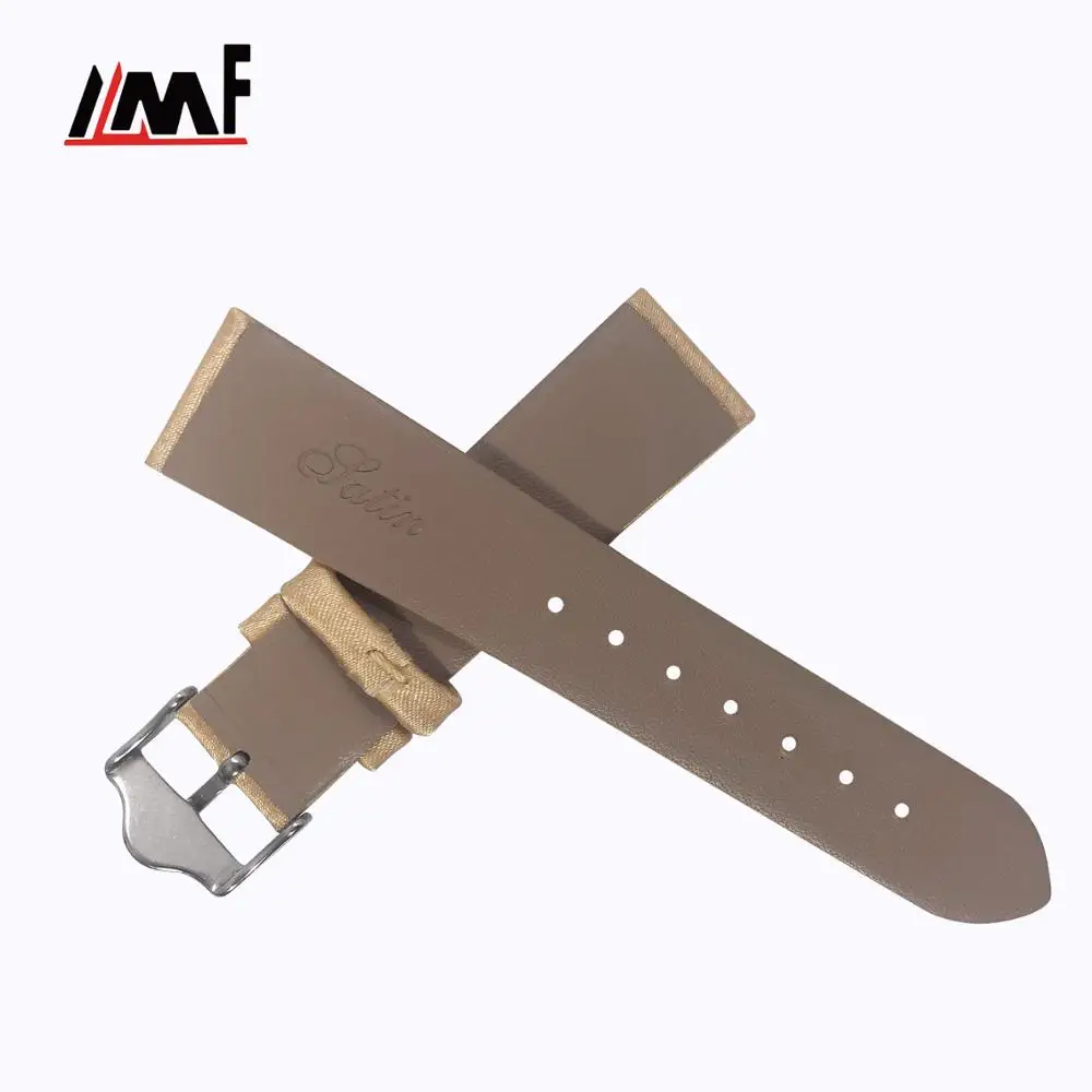 New Design Lightweight coffee Popular Design 16Mm Satin Leather Accessories Watch Strap For Wrist Watch