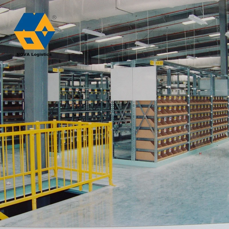 NOVA Prefabricated Heavy Duty Powder Coating Racking, Metal Warehouse Mezzanine Shelving/