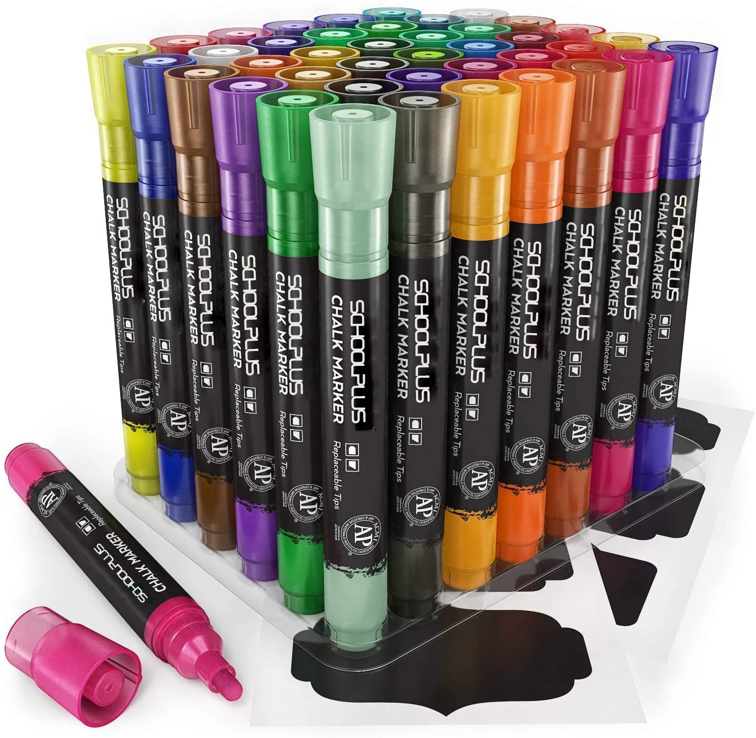 Water-Based Replaceable Tips Liquid Chalk Markers for Kids, Adults, Bistros & Restaurants