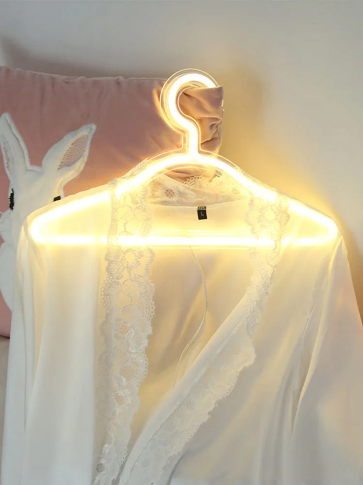 personalized plastic hangers led neon light creative plastic hanger plastic hanger display