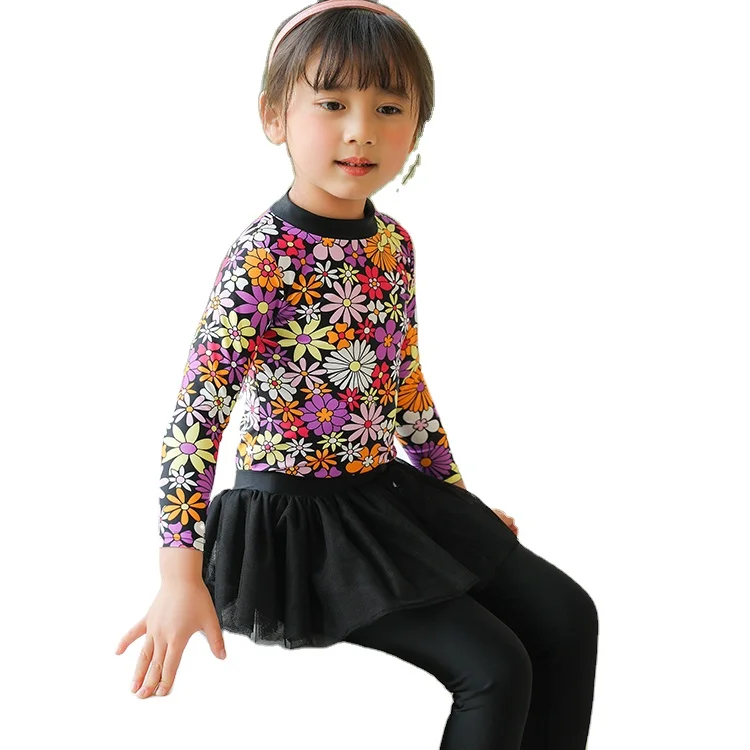 Summer Fashion Toddler Ruffle Wear Sunscreen Quick-dry Big Baby Swimsuit girls swimwear