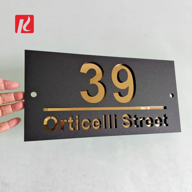 Custom No MOQ Acryl Stainless Steel House Hotel Door Room Number Sign Address Door Plates