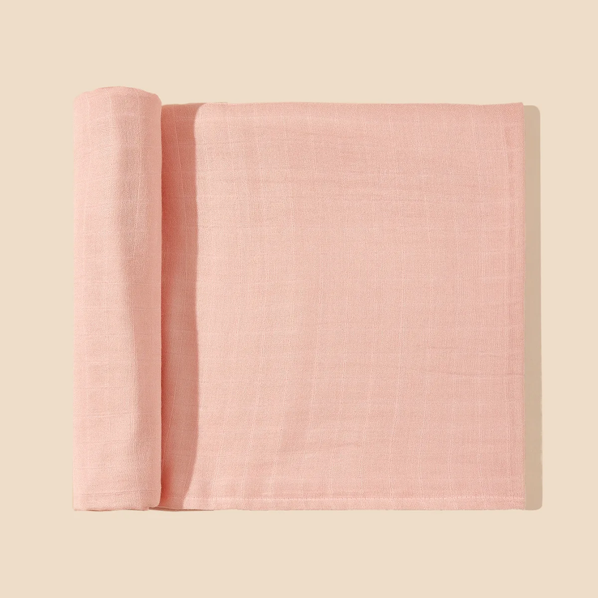 Мягкое бамбуковое хлопковое однотонное детское муслиновое одеяло из дышащего бамбукового волокна