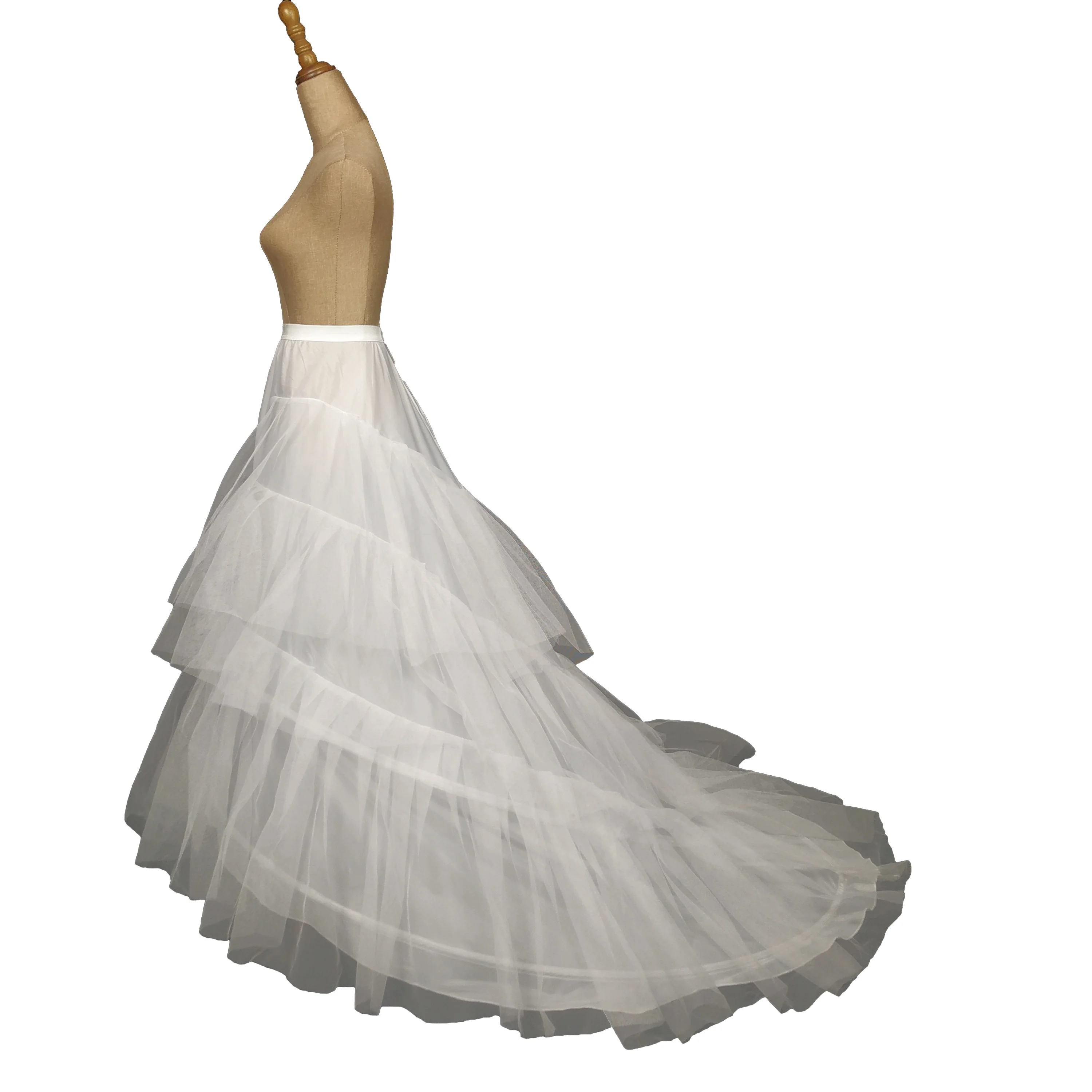 
High quality gauze 3 hoop big tail apron wedding supplies 