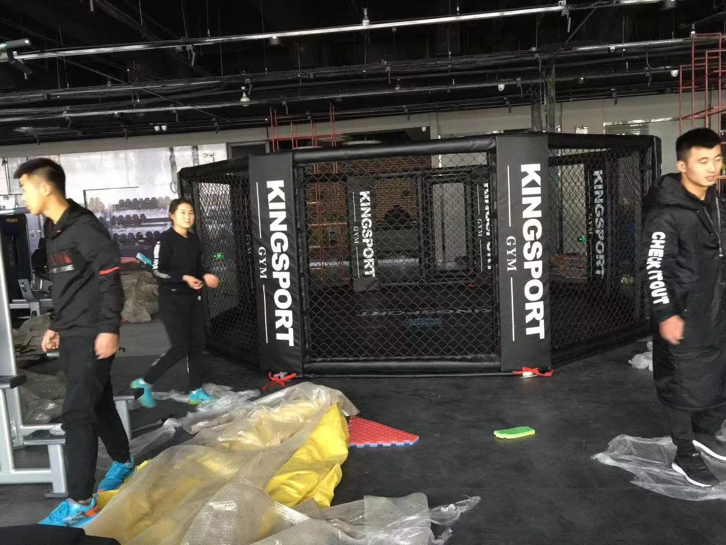 Manufacturer Octagon/hexagon For Boxing Hexagon Mma Cage Equipement Boxing Ring Octagon Fighting Cage For Sale