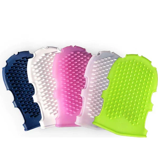 Silicone Bath Scalp Massage Gloves Body Brush Glove Exfoliating Anti Cellulite Brush For Spa Bathroom