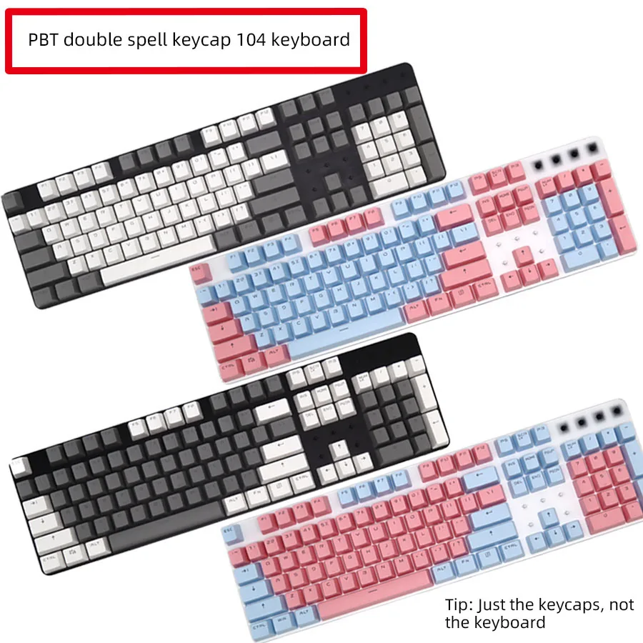 Multi-color PBT keycap keyboardcap height 104 keys luminous double color combination mechanical keyboard keycap
