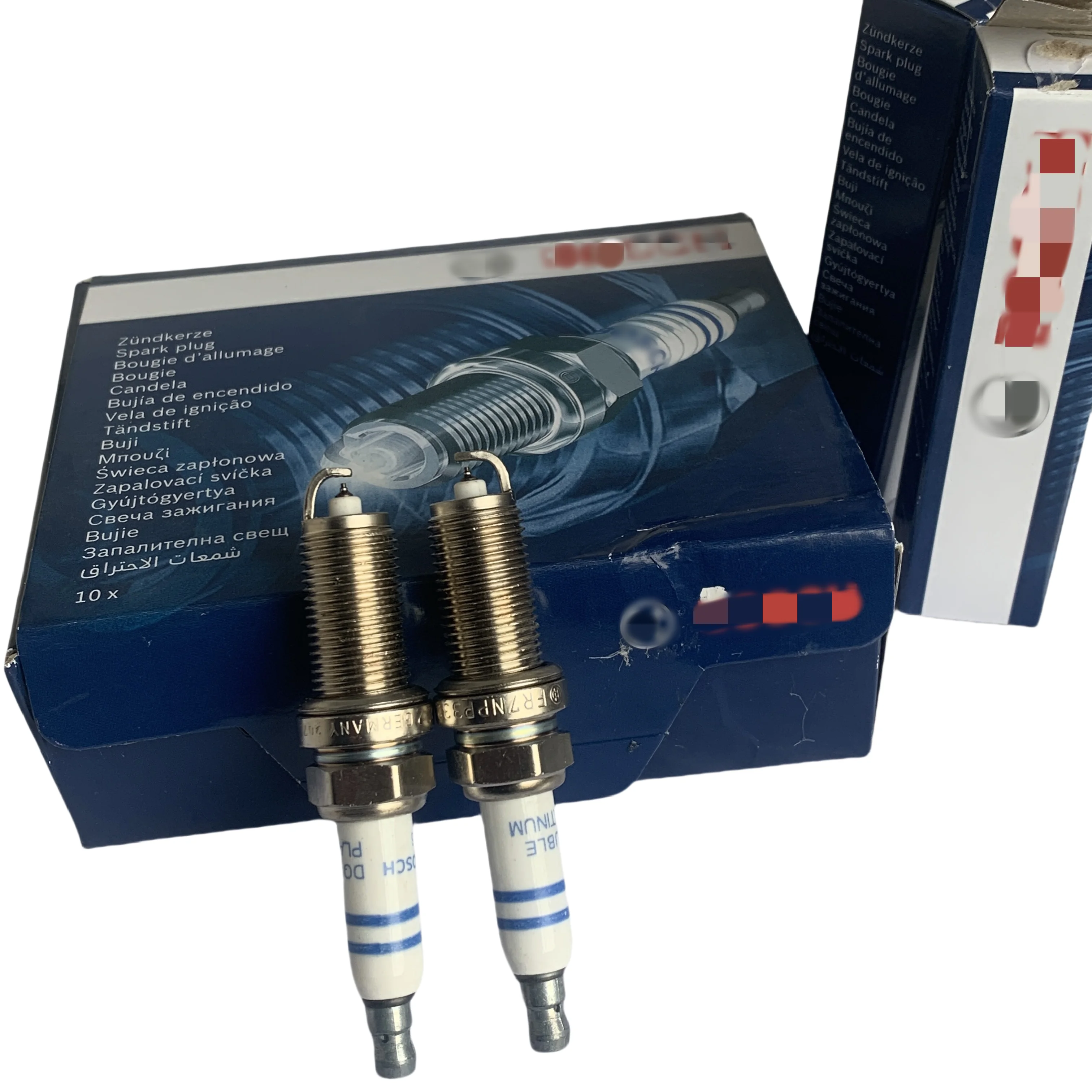 Оригинальные иридиевые двойные Платиновые Свечи зажигания 0242236510 FR7NPP332 для свечи Audi VW BMW Mercedes bosch