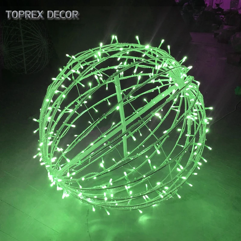 2019 stage street Christmas time decoration hanging dmx fairy led ball light sphere