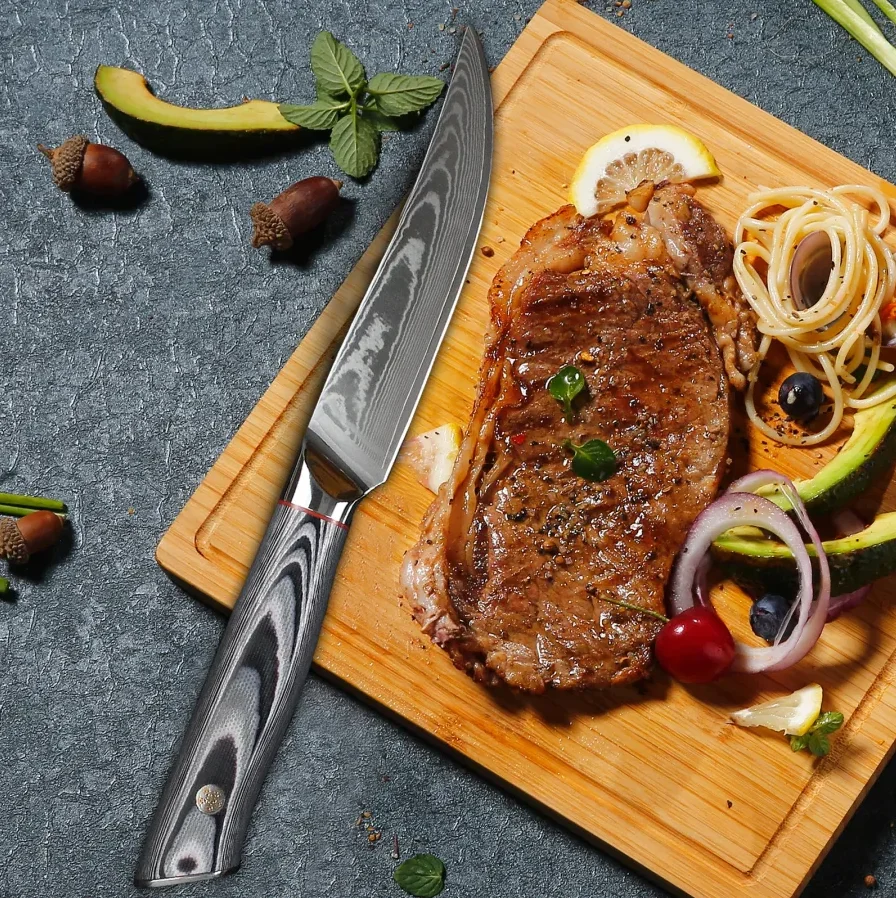 Kitchen Steak Knife 5 Inches Knives Stainless Steel Serrated Steak Chef Knife sharp Western Style Steak for Household Use