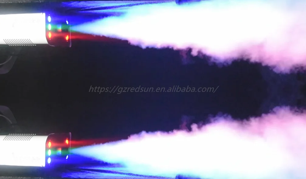 Redsun 1500W DMX Control Fog Machine with RGB LED and Warm White Light for Wedding DJ Disco Party Stage Events