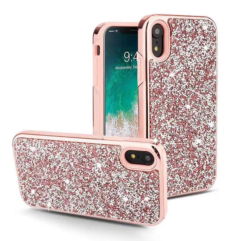  TPU PC гальванизированная Алмазная блестящая задняя крышка чехол для samsung galaxy s10 plus iphone 11 pro max